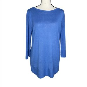J Jill Linen Blend Tunic Sweater Size Small